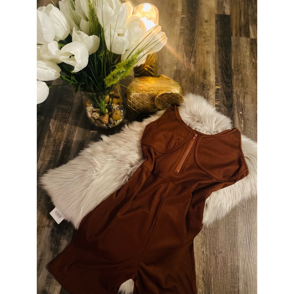 Chocolate Brown,shorts, romper size L